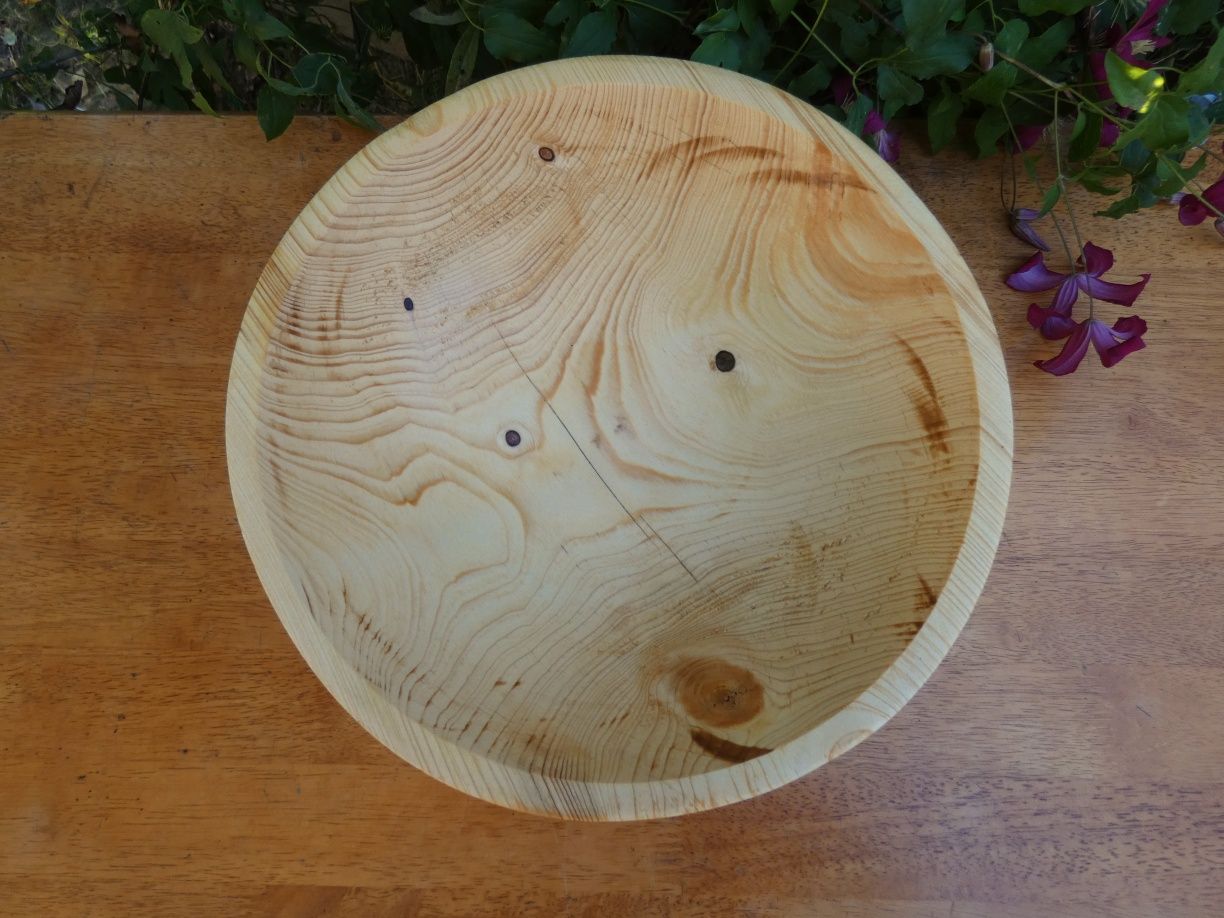 Miska misa drewniana świerk handmade wooden bowl boho rękodzieło etno