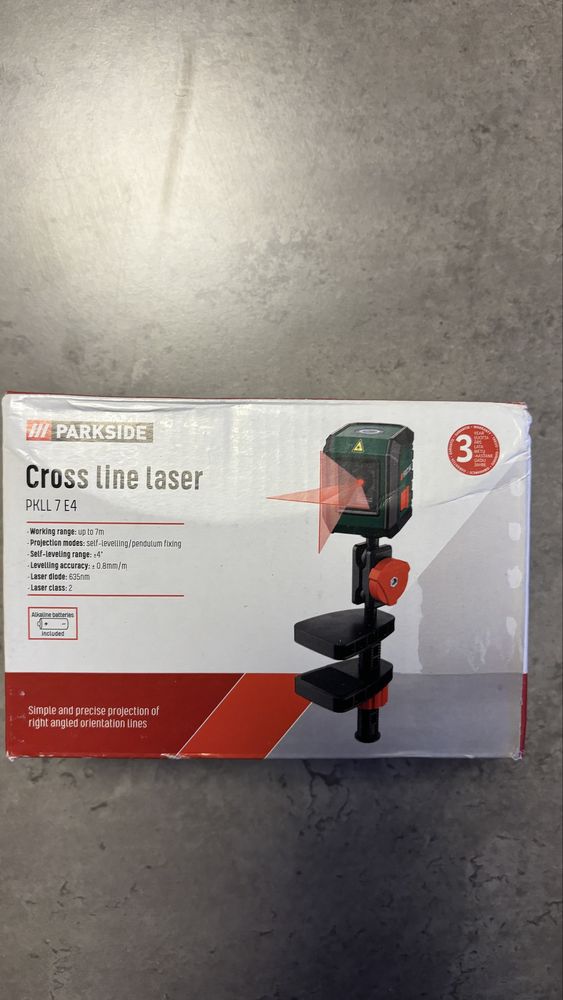 PARKSIDE® Laser krzyżowy PKLL 7 E4, z zaciskiem