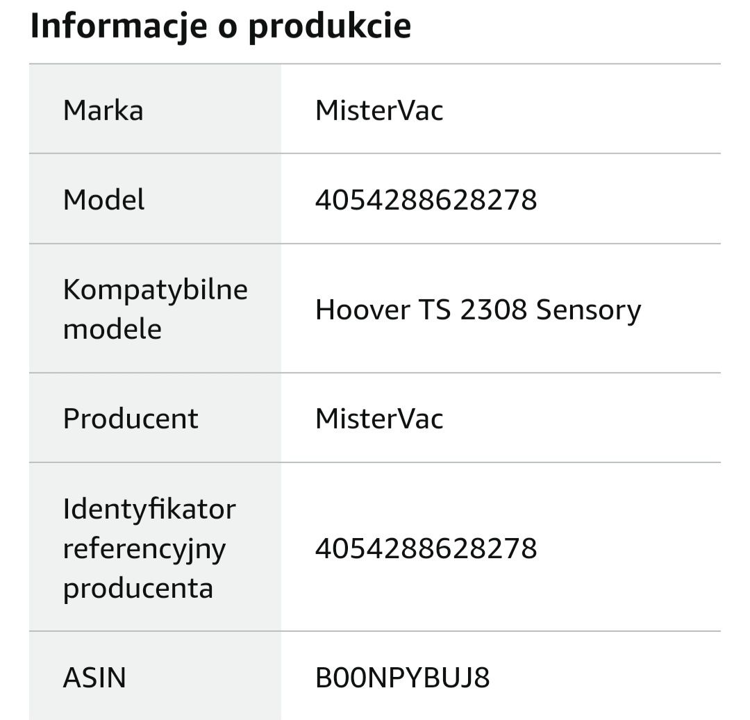 Szczotka do odkurzacza Hoover TS 2308 Sensory