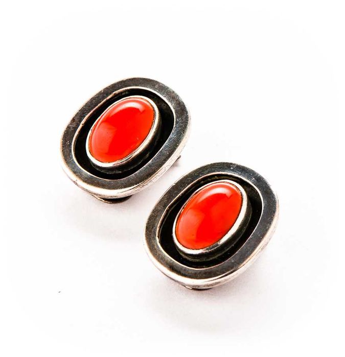 Warszawskie Srebrne Klipsy - 16,90g - PRL - VINTAGE - ORNO - Kraków