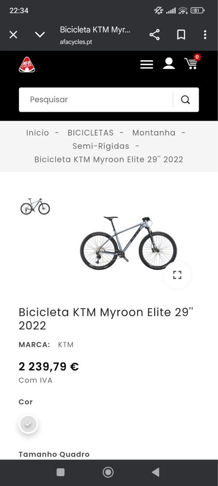 Bicicleta Ktm Myroon Elite