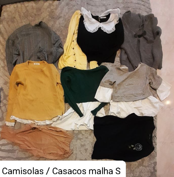 Lote 9 Camisolas e Casacos de malha S