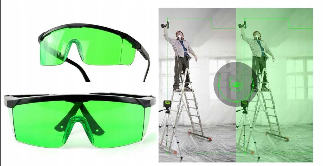 Zestaw Laser Krzyżowy Wahadła Poziomica Laserowa 4d 360 16 Linii
