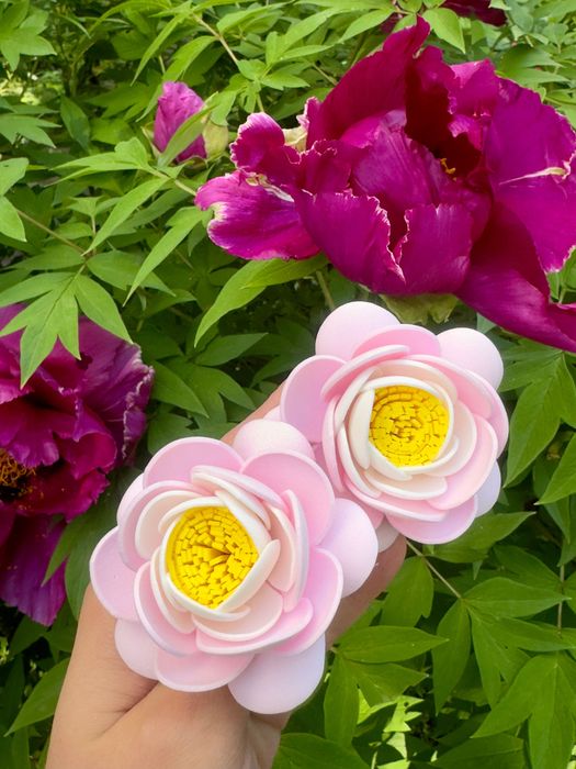 Ромашки. Заколка ромашка