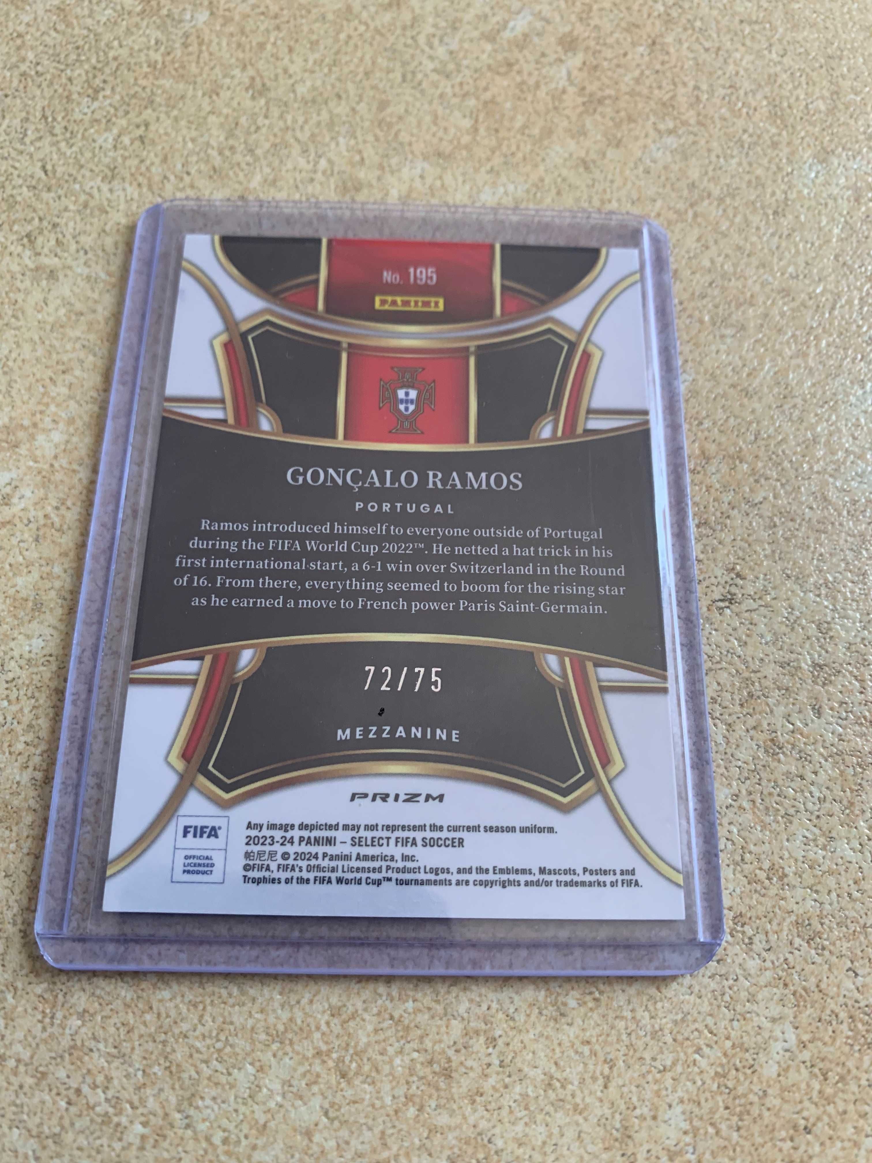 Panini Select Fifa 2023-24 Pink Refractor 72/75 - Goncalo Ramos
