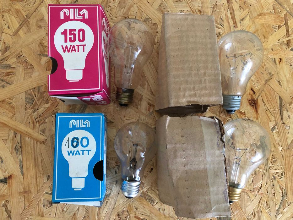 Żarówki z lat 80 i 90 POLAMP PILA Zestaw różne rodzaje