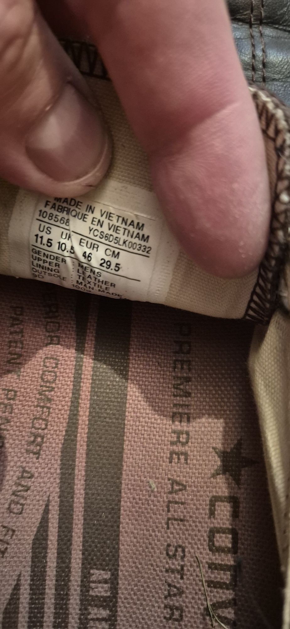 Trampki skórzane converse rozmiar 46, 29,5 cm wkladka stan bdb