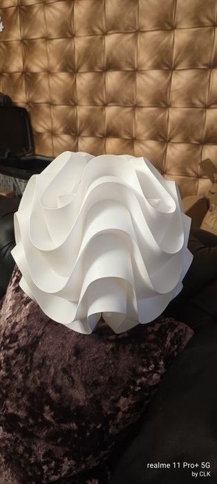 Abażur lampa uniwersalna Glamour biała