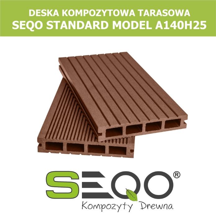 Deska tarasowa kompozytowa SEQO Standard 140x25 A-140H25, 1m