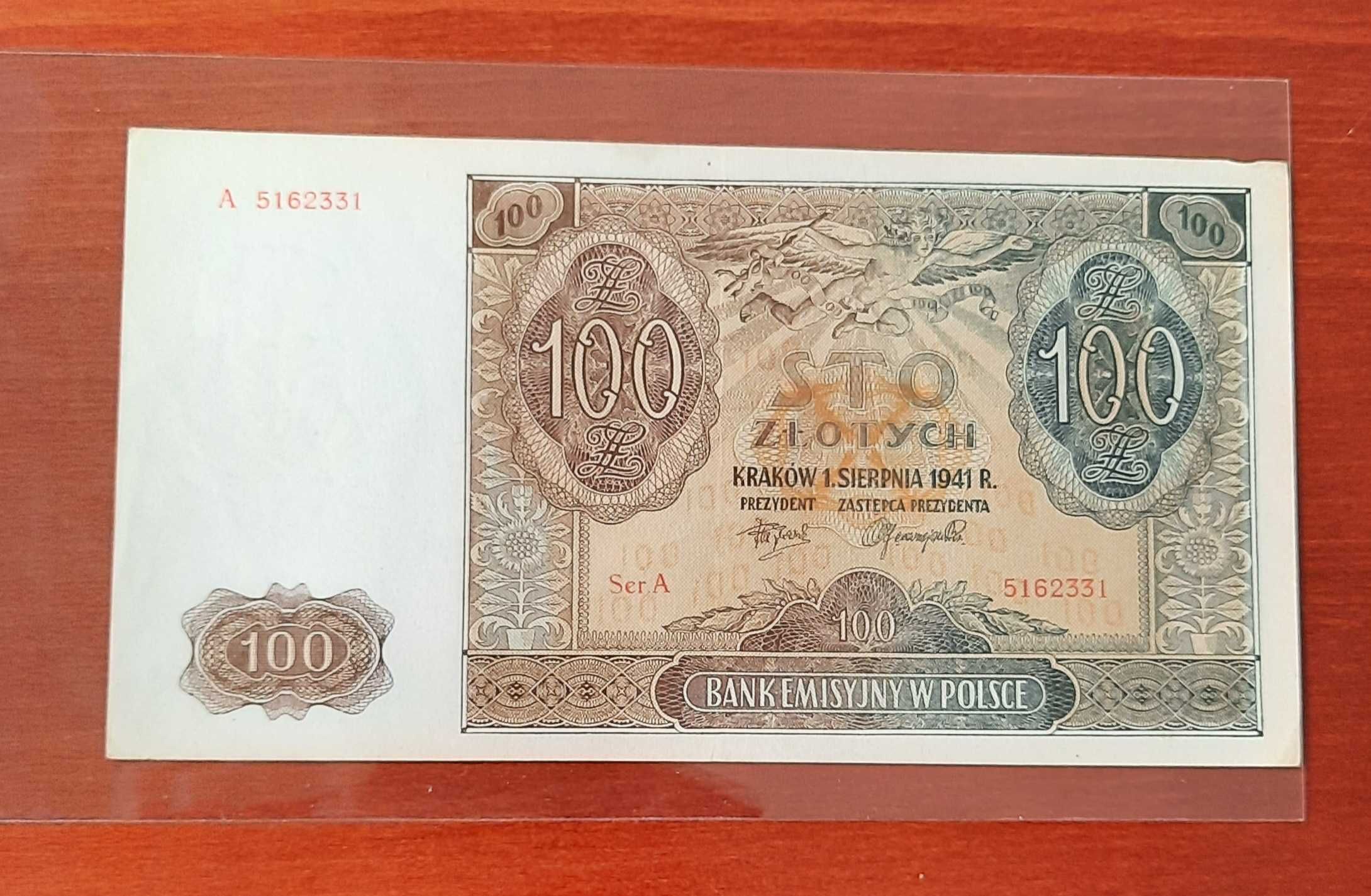 Banknot 100 złotych 1941r. Ser. A