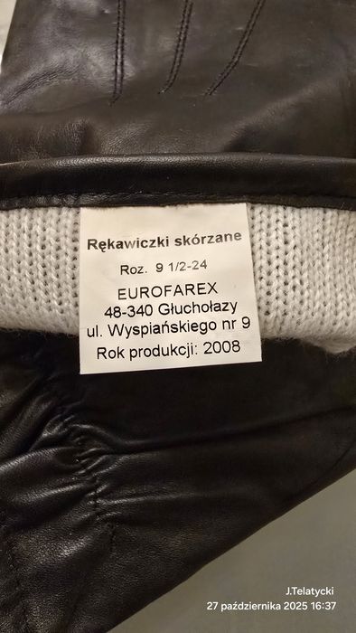 Męskie zimowe rękawiczki skórzane