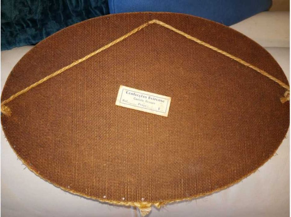 Quadro madeira p/ parede: casal tradicional Castelo Branco 30x20cm