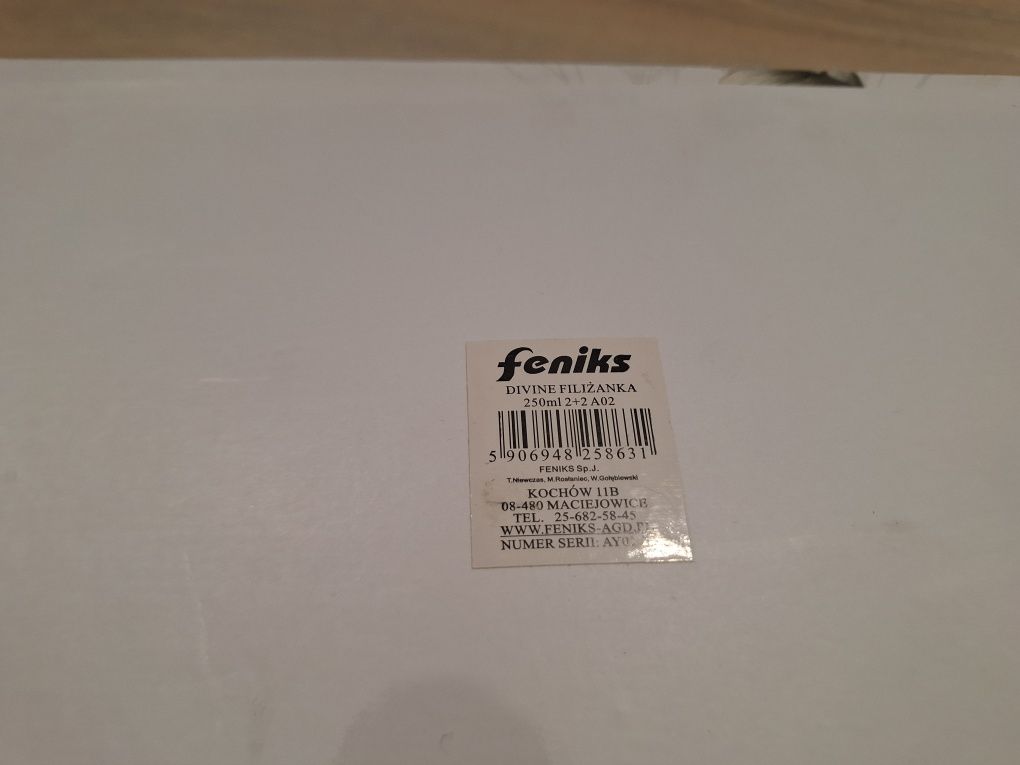 Filiżanki 2 szt komplet Divine, nowe