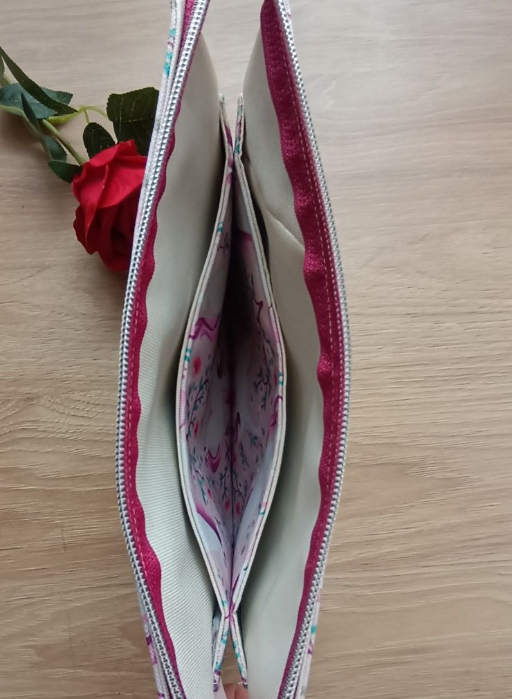 Kosmetyczka organizer w jednorożce handmade rękodzieło