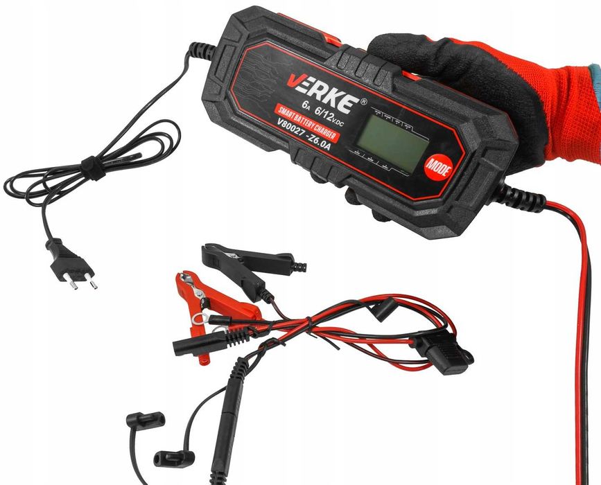 PROSTOWNIK Ładowarka Do Akumulatora LCD 6V 12V 6A