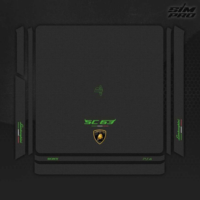 Naklejka na konsolę Playstation 4 slim: FERRARI, LAMBORGHINI, PORSCHE