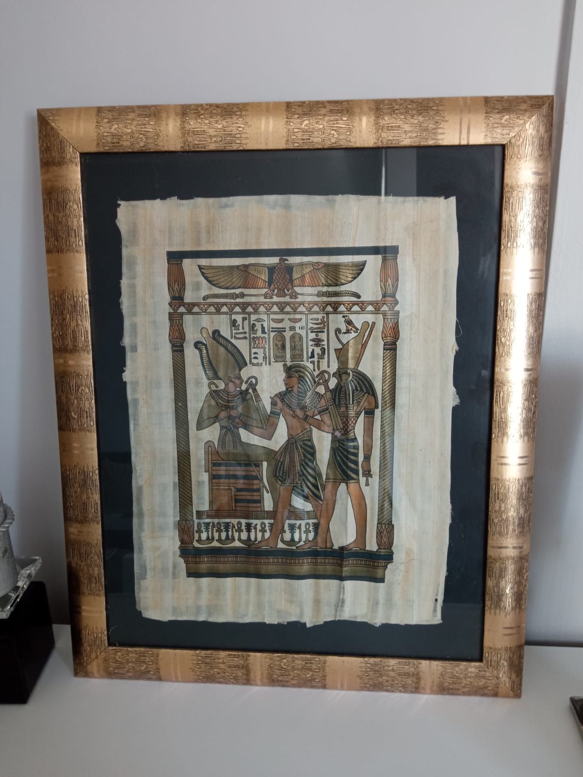 Papirus z Egiptu w ramie