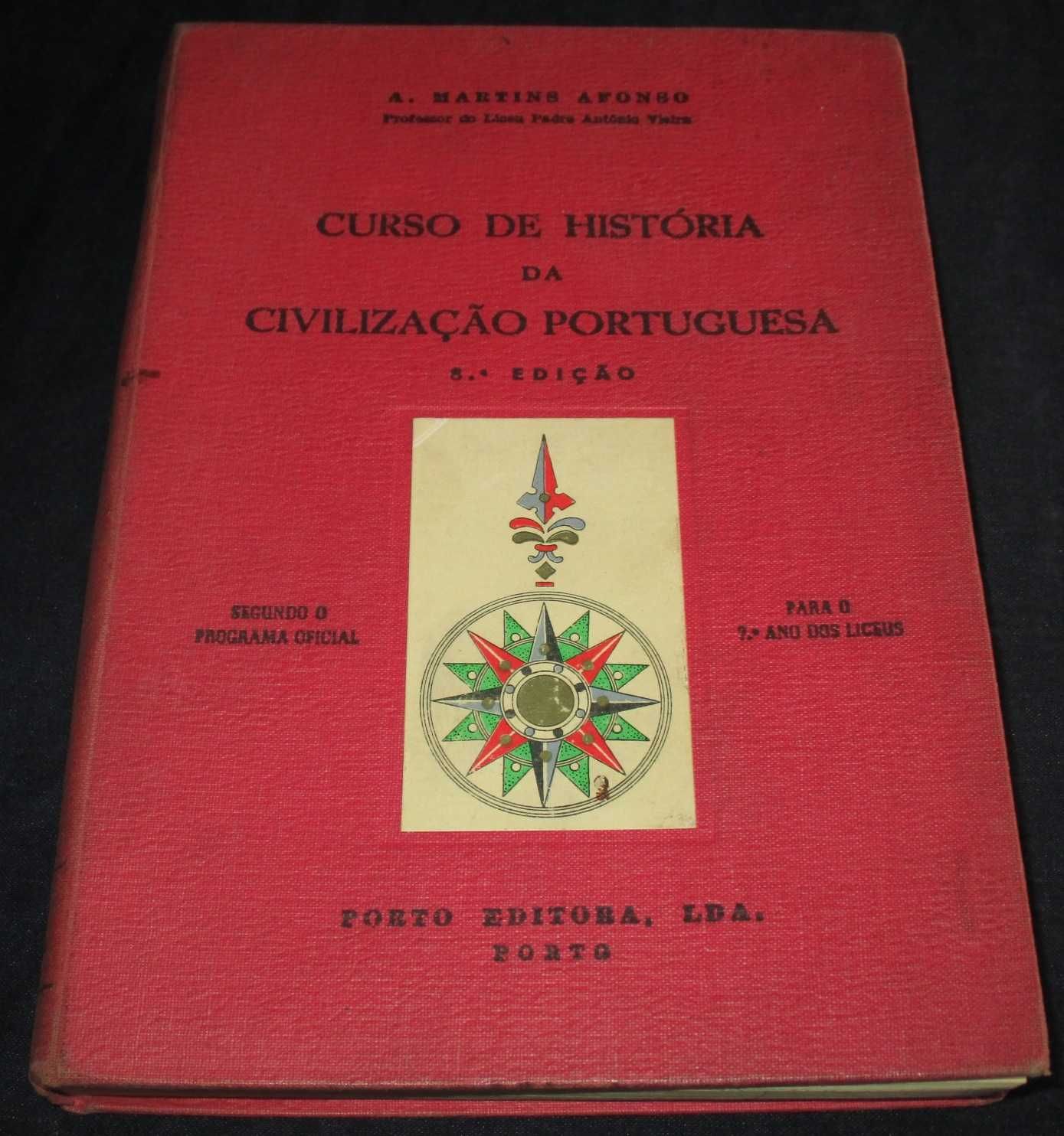 Livro Curso de História da Civilização Portuguesa Martins Afonso