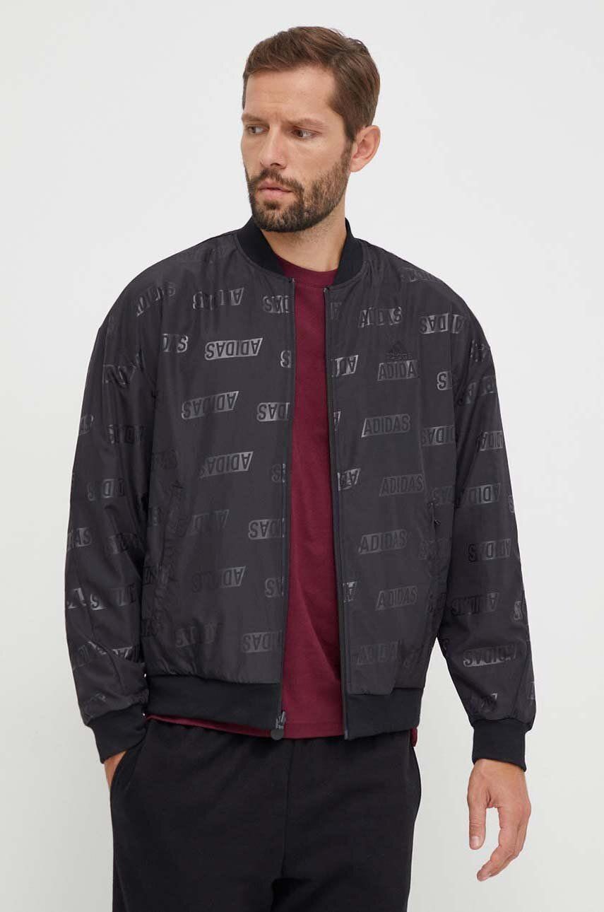 Двостороння куртка-бомбер Adidas
чоловіча колір чорний M oversize