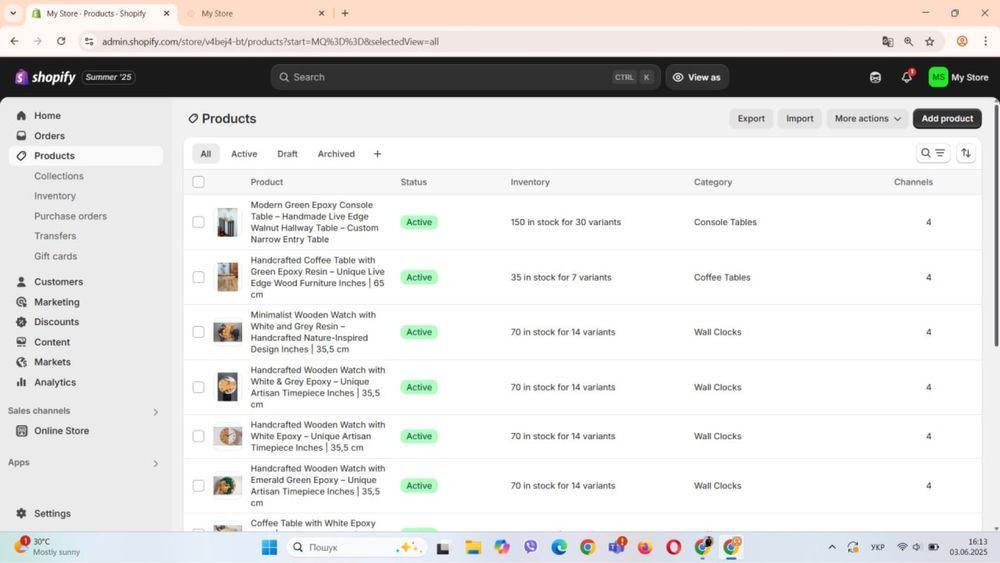 Shopify-магазин під ключ до 13 червня 9 000грн