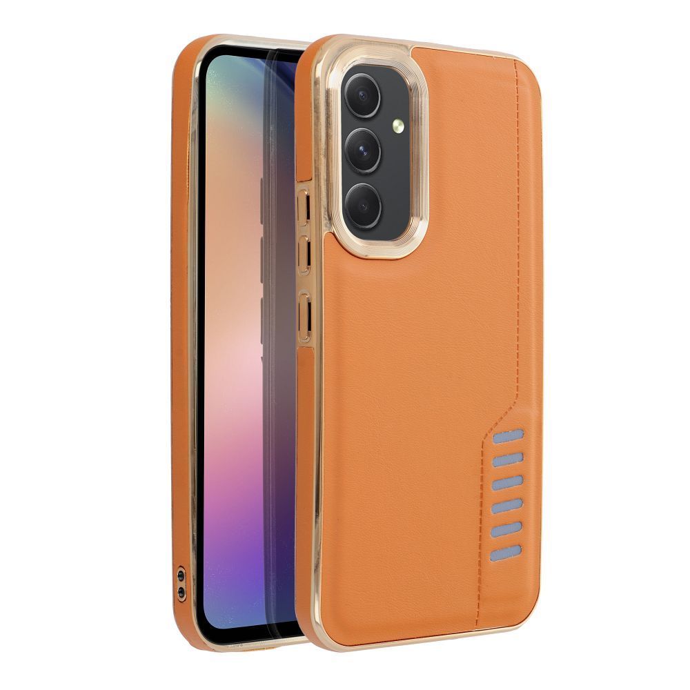 Etui Case Plecki Milano Samsung A54 5G Brązowy + Szkło 9H