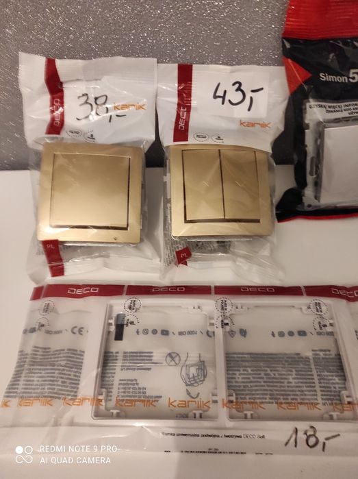 Włączniki NOWE!!! Sprzedaję ponieważ mi zostały.