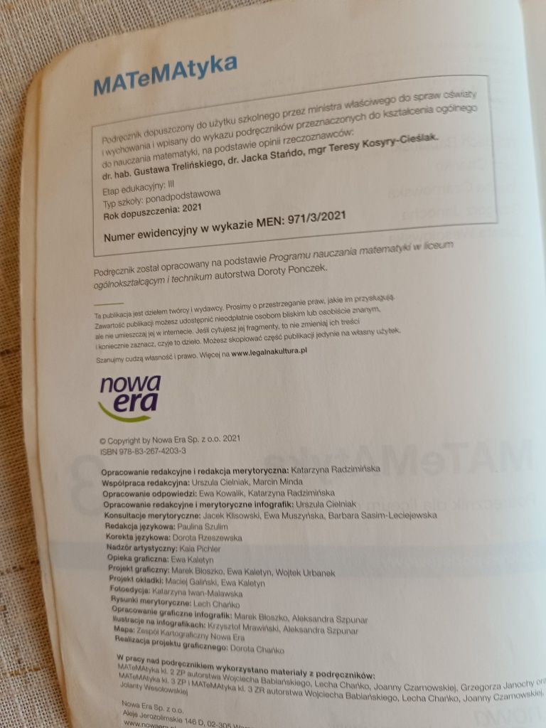 Podręcznik do Matematyki 3