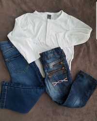 Zestaw Zara gratis 92 98 spodnie jeansowe komplet