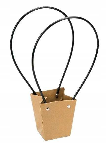 Torebki papierowe na kwiaty naturalna 8szt