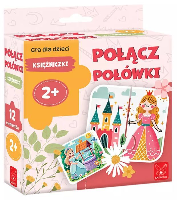 Połącz połówki. Księżniczki. Kangur