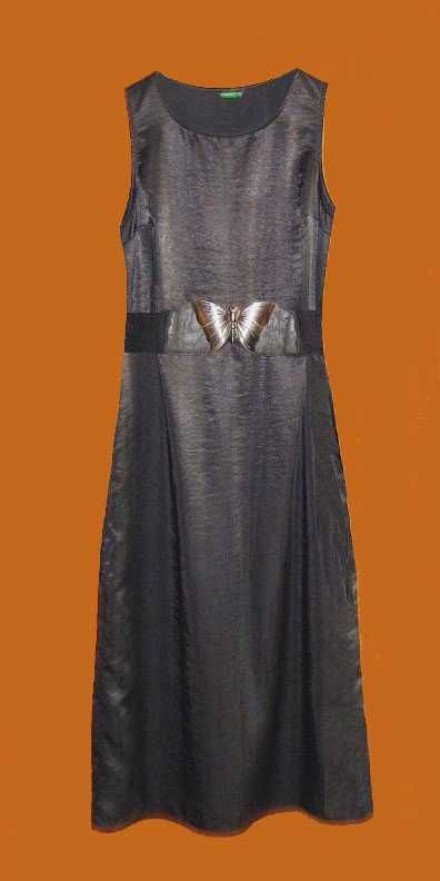 sukienka czarny maxi Benetton 42/44