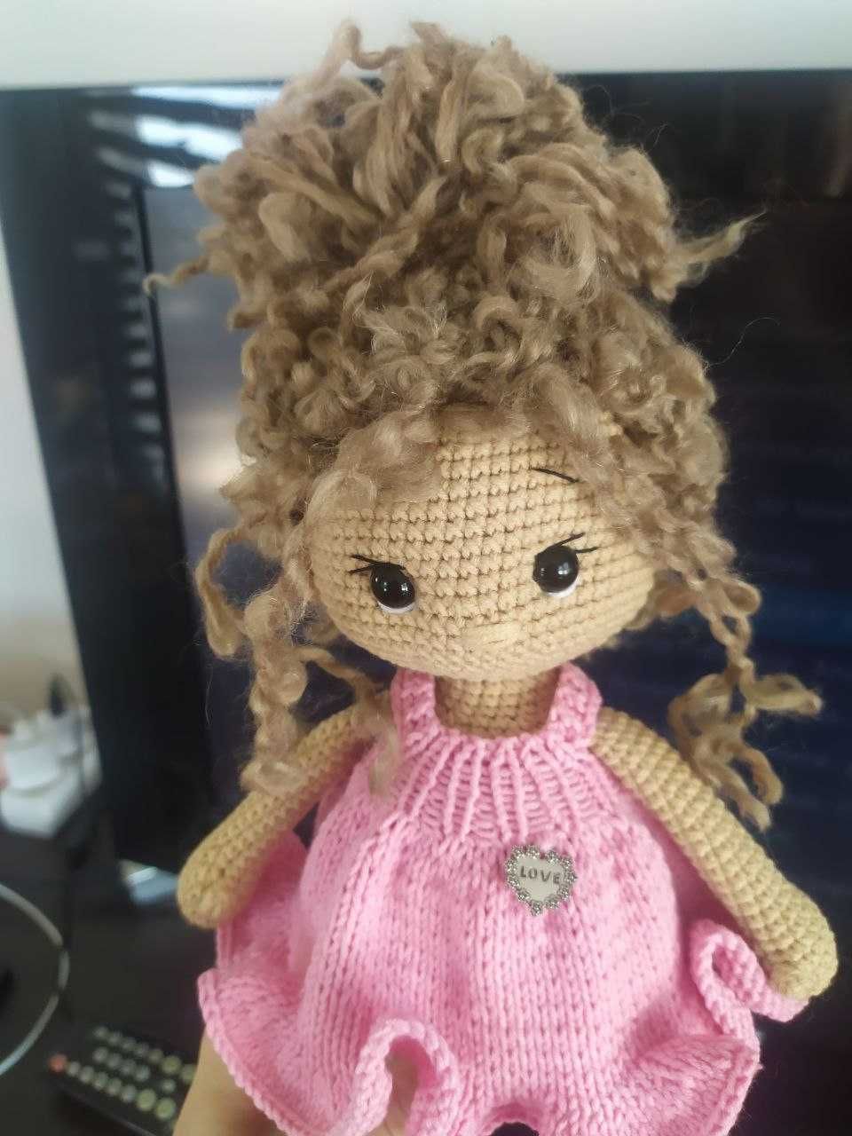 Lalka na szydełku, handmade, amigurumi, maskotka