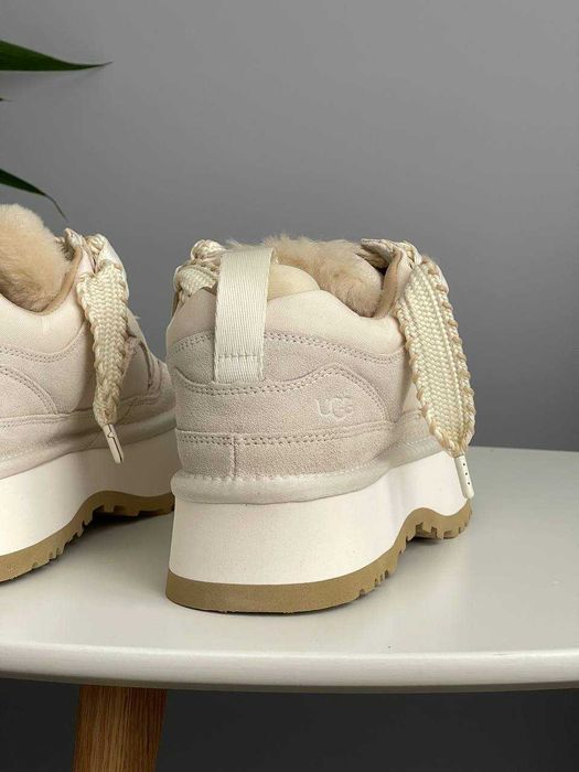 Угги UGG Astromel Jasmine FUR / Уггі Астромель Жасмін бежеві замш
