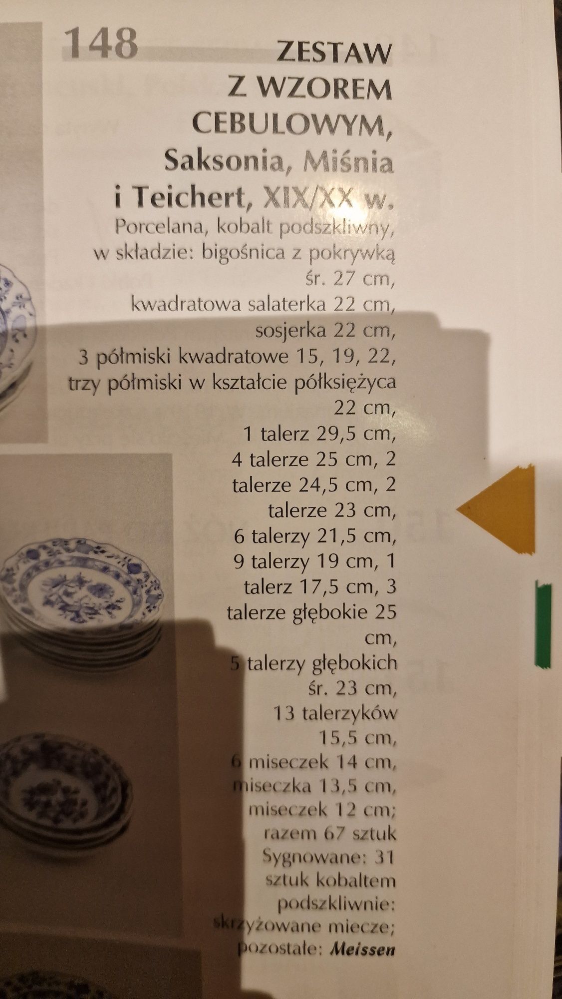 Zestaw z wzorem cebulowym Saksonia, Miśnia, Teichert