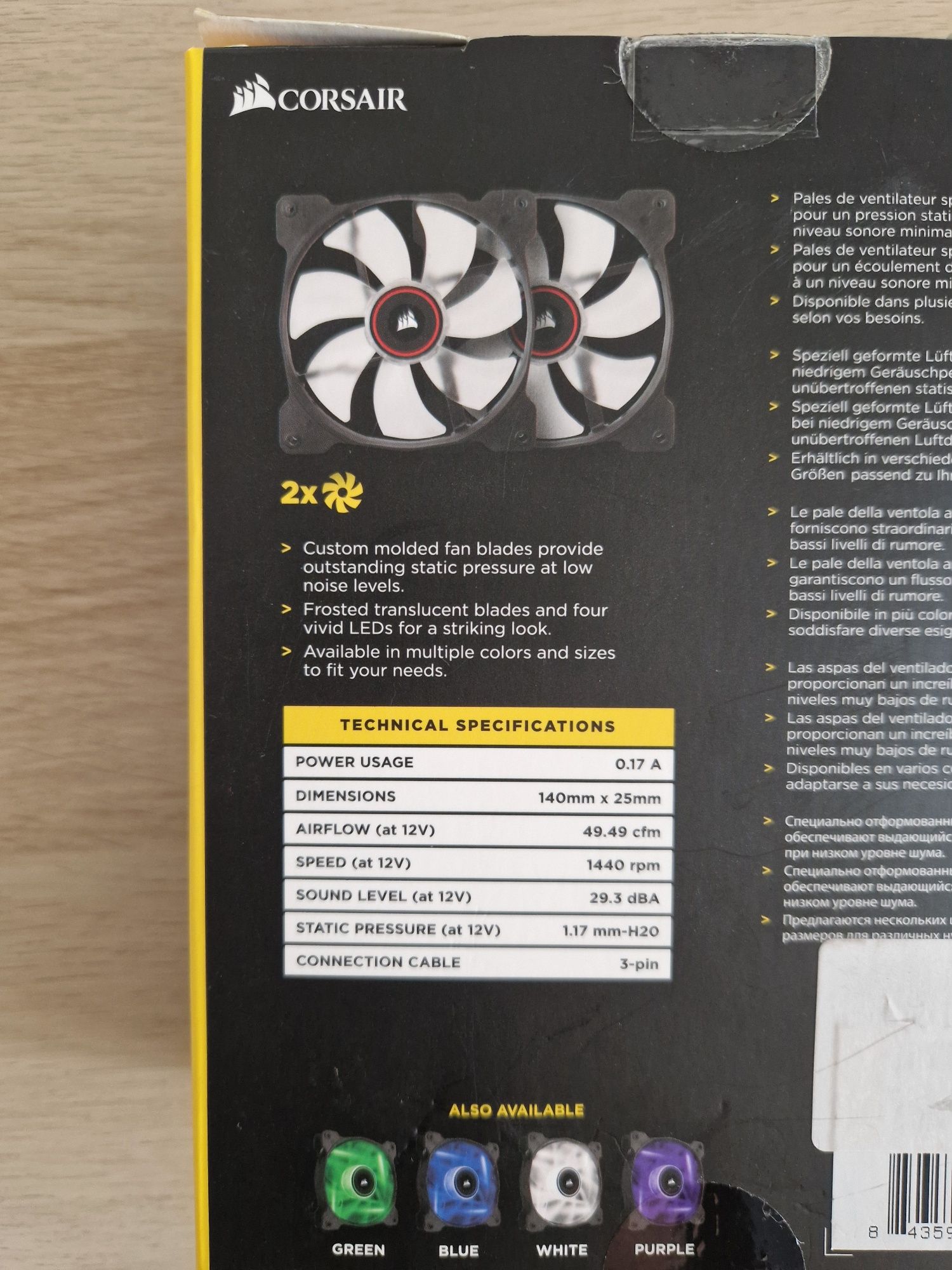 Ventoinhas Corsair SP140 LED