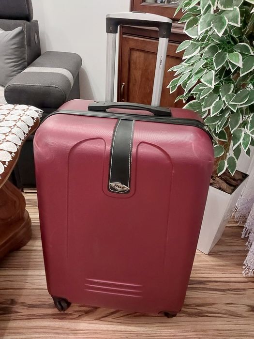 Walizka na kółkach duża RGL bordowa