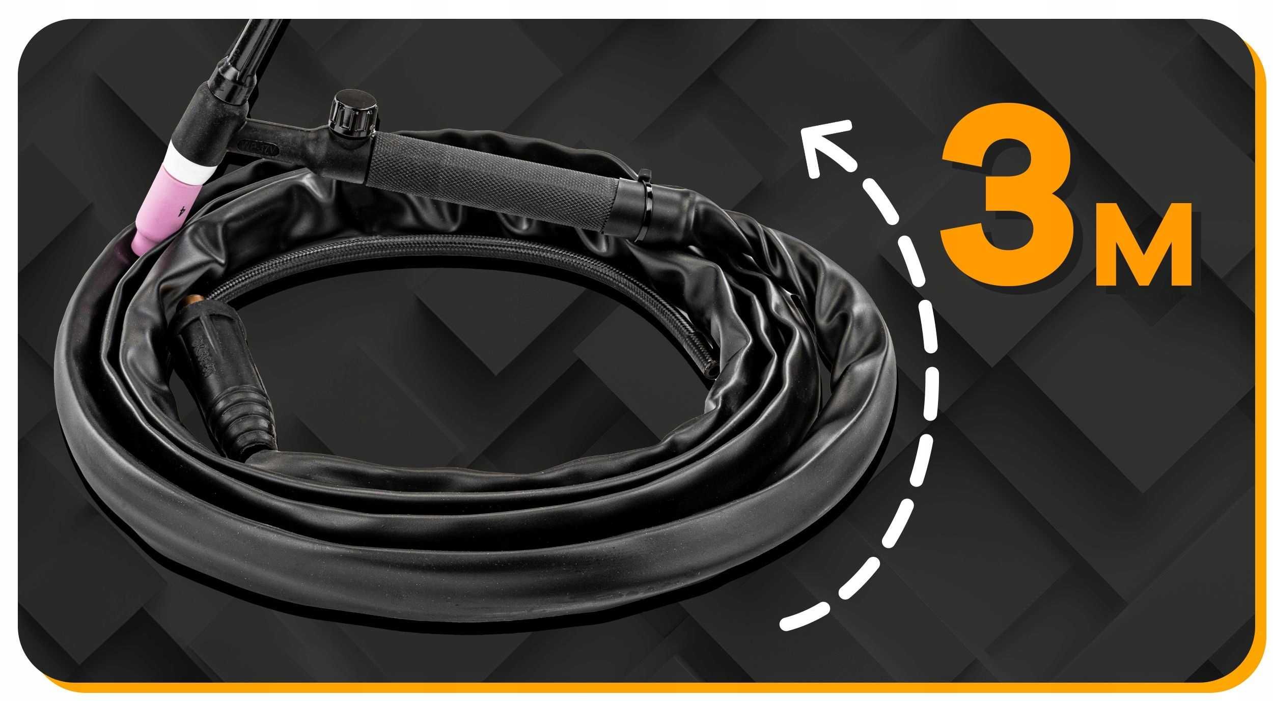 Uchwyt spawalniczy przewód tig lift wp17v 35-50 3 m zaworek