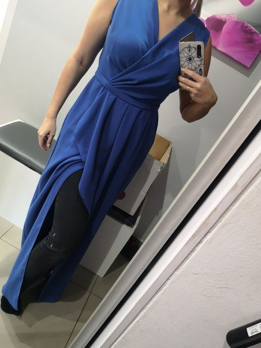 Sukienka hiszpanka czerwona.  Sukienka Długa chabrowa