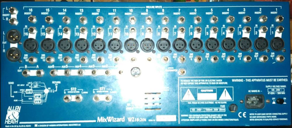 Mesa Allen & Heath wz162dx, Amp Ramsa, Eq Dbx