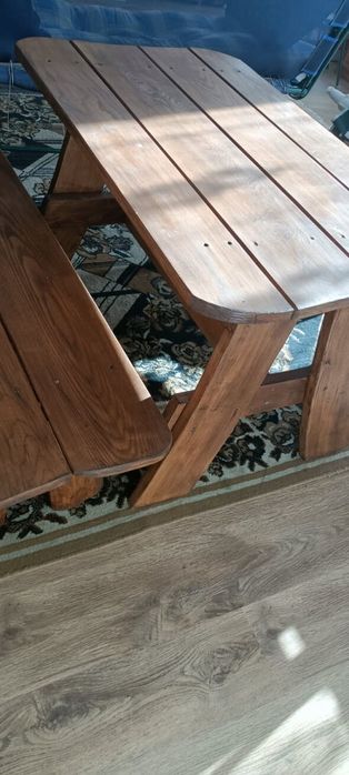 Meble ogrodowe drewniane nowe ława stół zestaw taras igród