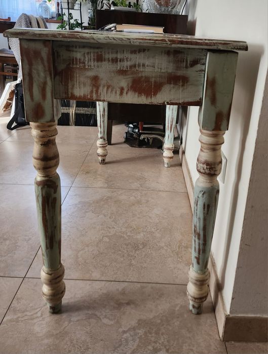 Stare biurko stół drewniany vintage Poznań Piła