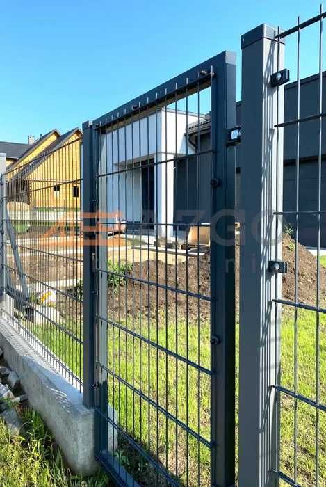 Brama dwuskrzydłowa z furtką panele panelowa najtańsza ocynkowana