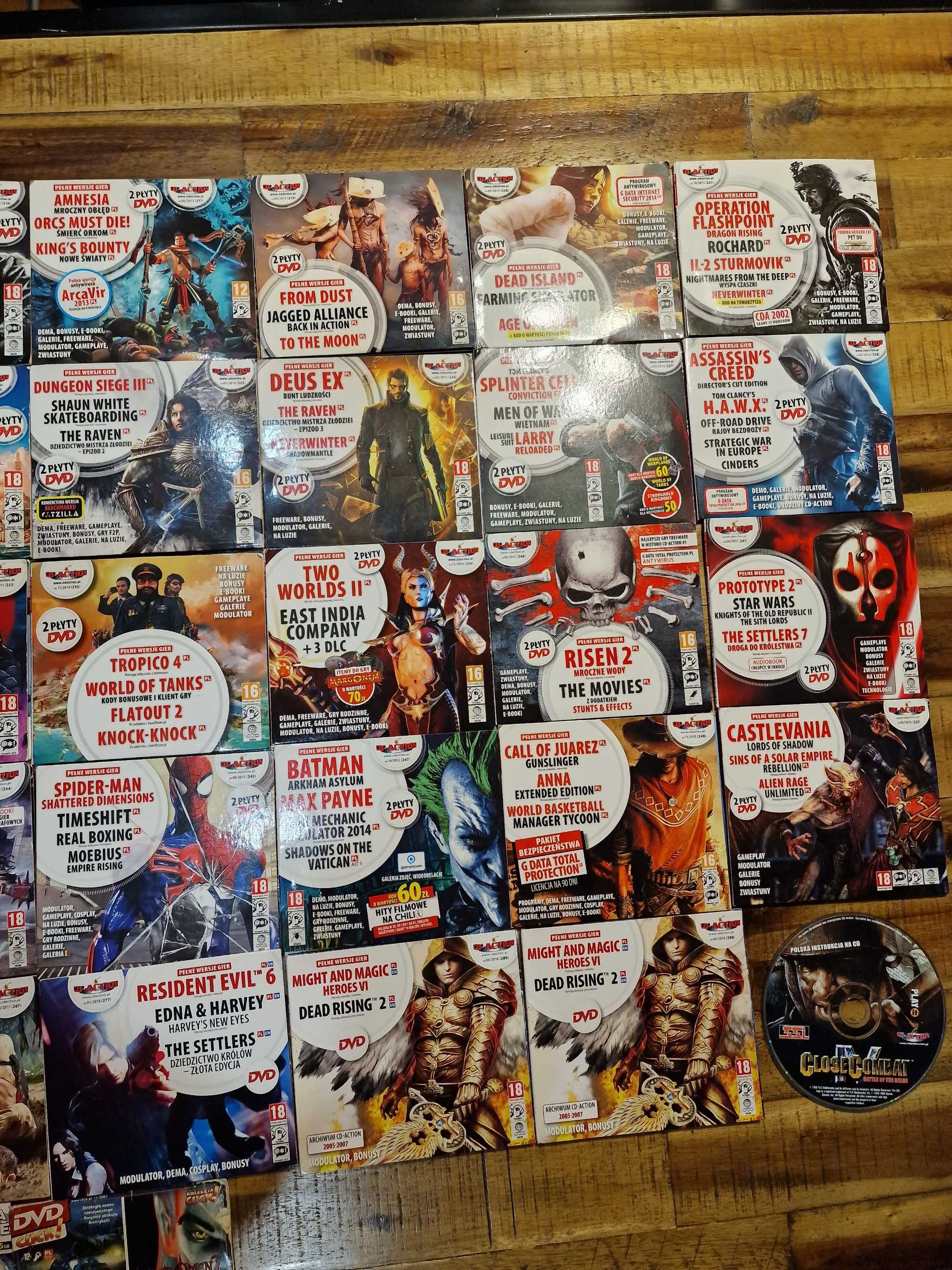 Ponad 30 zestawów płyt z grami CD Action 12r-18r czasopismo Play Gry
