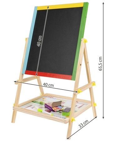 Obrotowa Tablica Magnetyczna Kredowa Akcesoria 2w1 KRUZZEL