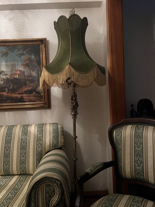 Conjunto sofas com candeeiro vintage