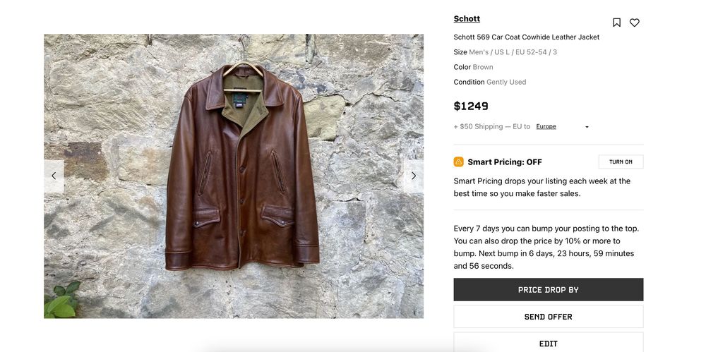 SCHOTT 569 Car Coat Jacket Made in USA шкіряна куртка cockpit avirex
