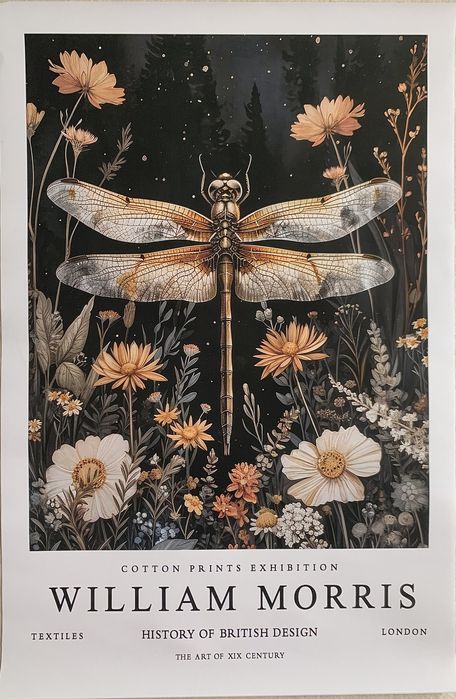 Gobelin na płótnie HD/Obrazek/William Morris/Dragonfly