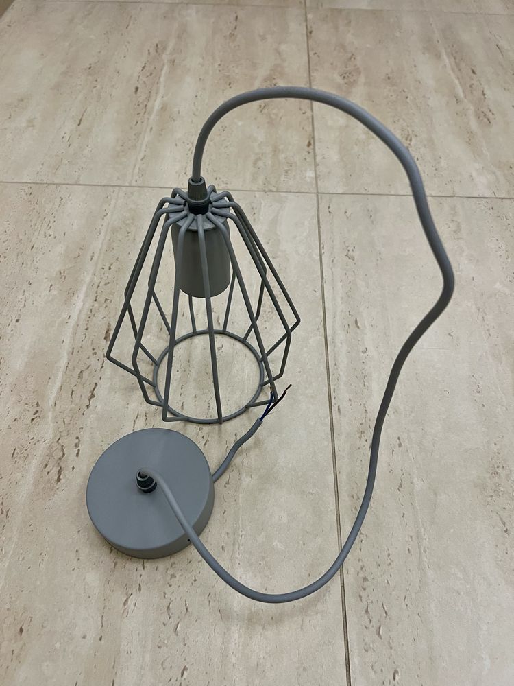 Lampa sufitowa młodzieżowa wisząca loft Brylant Gray 2226 szara