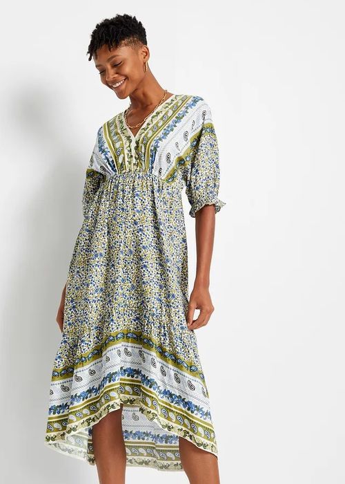 B.P.C asymetryczna sukienka we wzory 38.