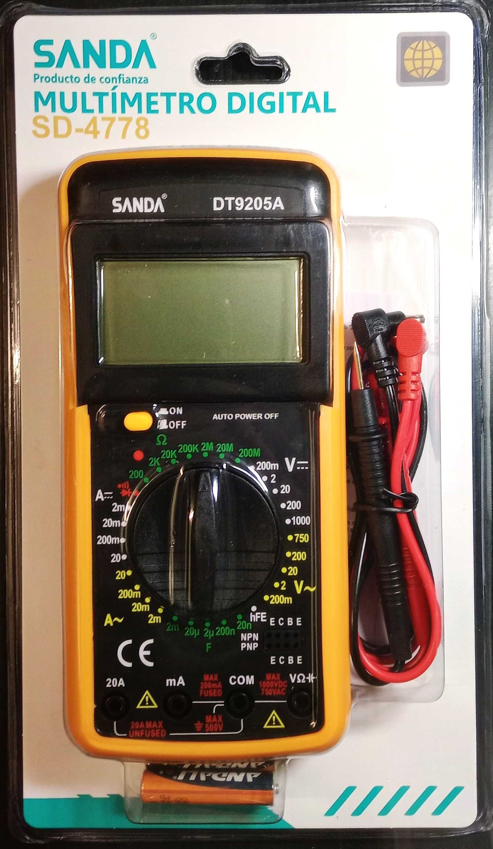 Multímetro digital DT-9205A